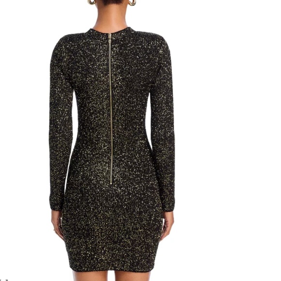 ✨ L’AGENCE Cherry Sequined Mini Dress - Black/Gold (XS) NWT - $525 - Picture 4 of 6